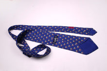 HERMÈS blue drum silk tie