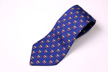 HERMÈS blue drum silk tie