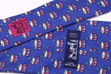 HERMÈS blue drum silk tie
