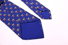 HERMÈS blue drum silk tie