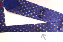 HERMÈS blue drum silk tie