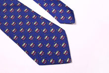 HERMÈS blue drum silk tie