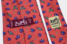 HERMÈS red ladybug silk tie