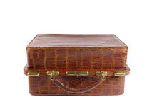 Edwardian crocodile skin vanity case