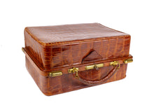 Edwardian crocodile skin vanity case