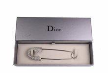 CHRISTIAN DIOR giant rhinestone safety pin brooch