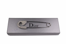 CHRISTIAN DIOR giant rhinestone safety pin brooch