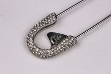 CHRISTIAN DIOR giant rhinestone safety pin brooch