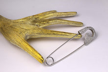 CHRISTIAN DIOR giant rhinestone safety pin brooch