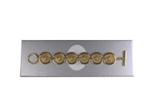 CHRISTIAN DIOR logo medallion link bracelet