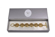 CHRISTIAN DIOR logo medallion link bracelet