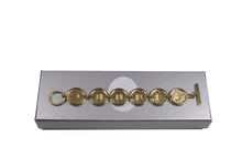 CHRISTIAN DIOR logo medallion link bracelet