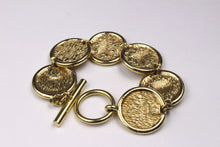 CHRISTIAN DIOR logo medallion link bracelet