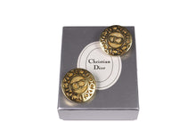 CHRISTIAN DIOR circular logo earrings