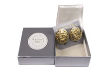 CHRISTIAN DIOR circular logo earrings