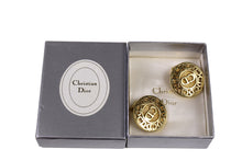 CHRISTIAN DIOR circular logo earrings