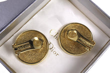 CHRISTIAN DIOR circular logo earrings
