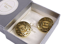 CHRISTIAN DIOR circular logo earrings