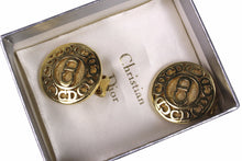 CHRISTIAN DIOR circular logo earrings