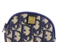 Christian Dior blue Dior Oblique canvas coin purse