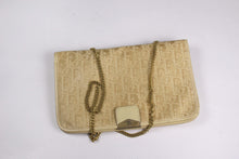 CHRISTIAN DIOR Oblique beige canvas shoulder bag