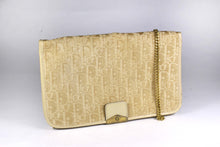 CHRISTIAN DIOR Oblique beige canvas shoulder bag