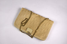 CHRISTIAN DIOR Oblique beige canvas shoulder bag