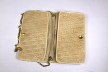 CHRISTIAN DIOR Oblique beige canvas shoulder bag