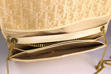 CHRISTIAN DIOR Oblique beige canvas shoulder bag