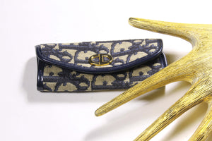 Christian Dior blue Dior Oblique canvas key chain