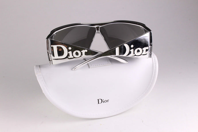 CHRISTIAN DIOR 2000's silver sunglasses Overshine 2