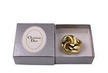 CHRISTIAN DIOR gold plated knot brooch