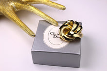 CHRISTIAN DIOR gold plated knot brooch