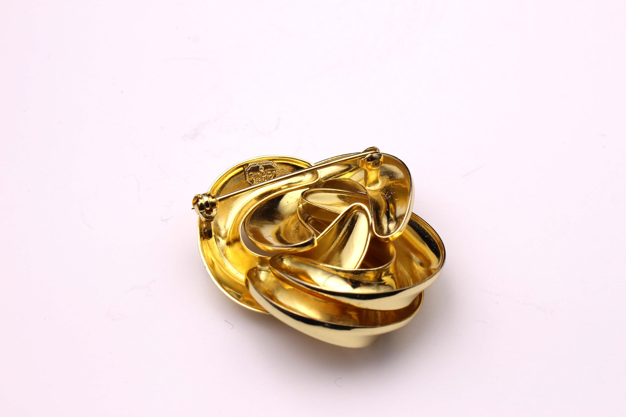 CHRISTIAN DIOR gold plated knot brooch – Vintage Carwen