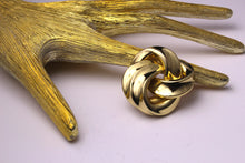 CHRISTIAN DIOR gold plated knot brooch