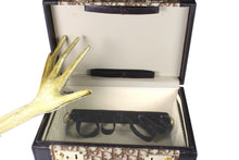 CHRISTIAN DIOR brown canvas oblique vanity travel case