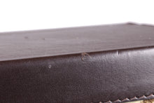 CHRISTIAN DIOR brown canvas oblique vanity travel case