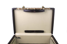 CHRISTIAN DIOR brown canvas oblique vanity travel case