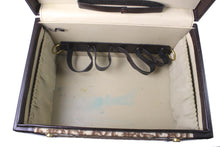 CHRISTIAN DIOR brown canvas oblique vanity travel case