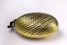 Golden egg clutch with wrist double tassel