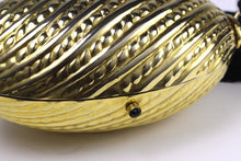 Golden egg clutch with wrist double tassel