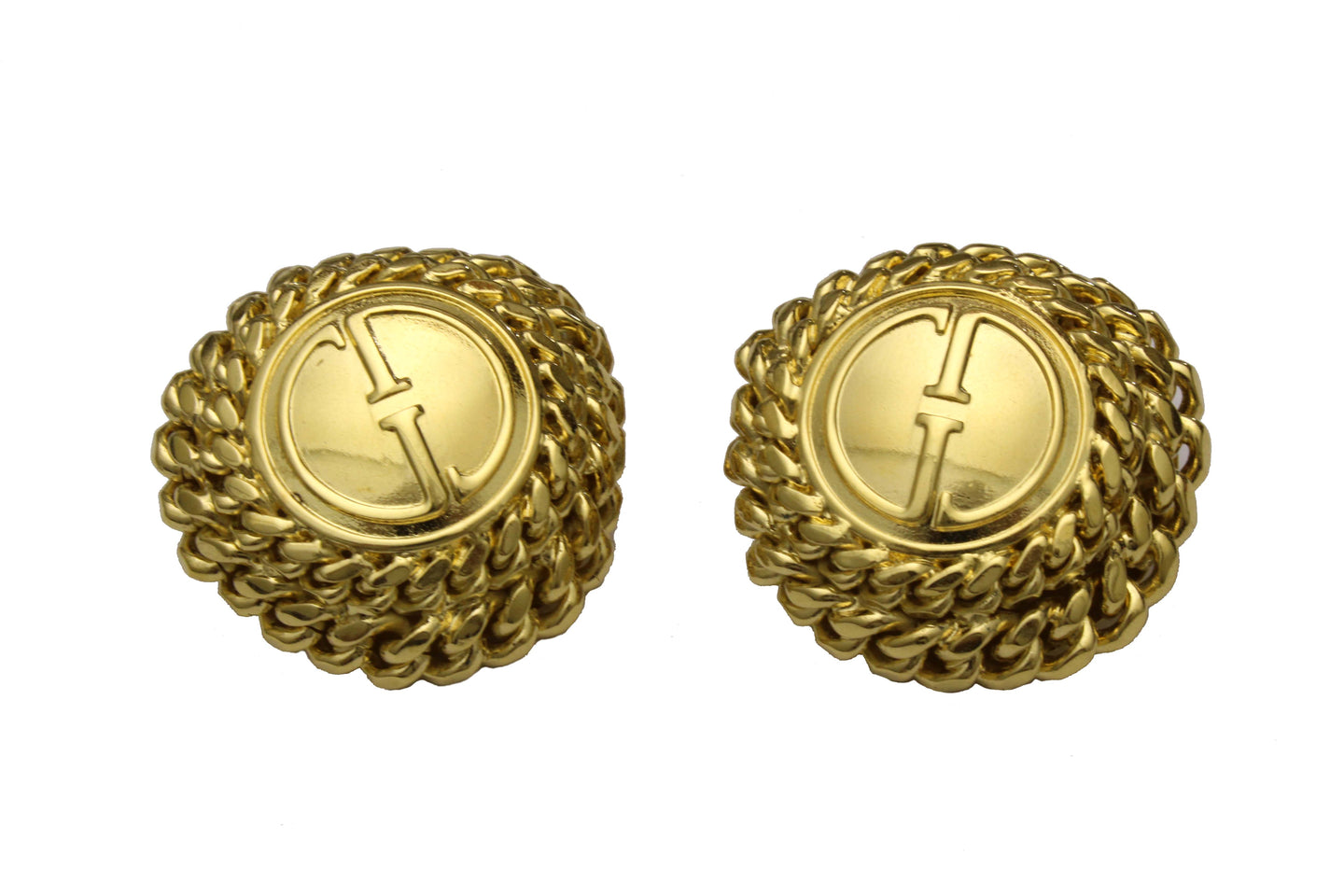 GUCCI logo gold plated earrings