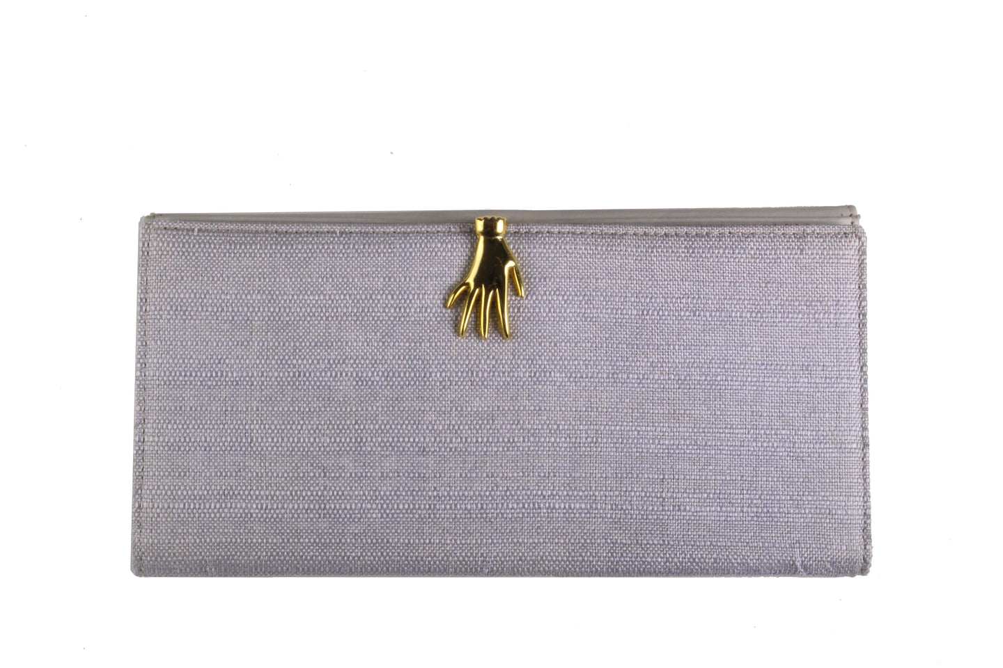 GUCCI ligth blue fabric hand clasp wallet