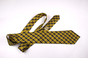 HERMÈS yellow silk tie