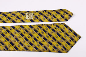 HERMÈS yellow silk tie