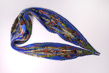 HERMÈS pleated "plissé" scarf “Kachinas” by Kermit Oliver