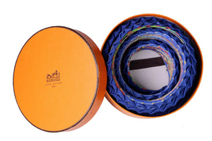 HERMÈS pleated "plissé" scarf “Kachinas” by Kermit Oliver