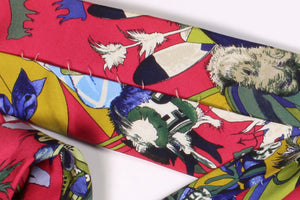 HERMÈS "Kachinas" by Oliver Kermit silk tie