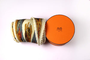 HERMÈS pleated "Charmes des Plages Normandes” by Loic Dubigeon