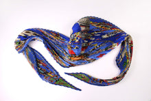 HERMÈS pleated "plissé" scarf “Kachinas” by Kermit Oliver